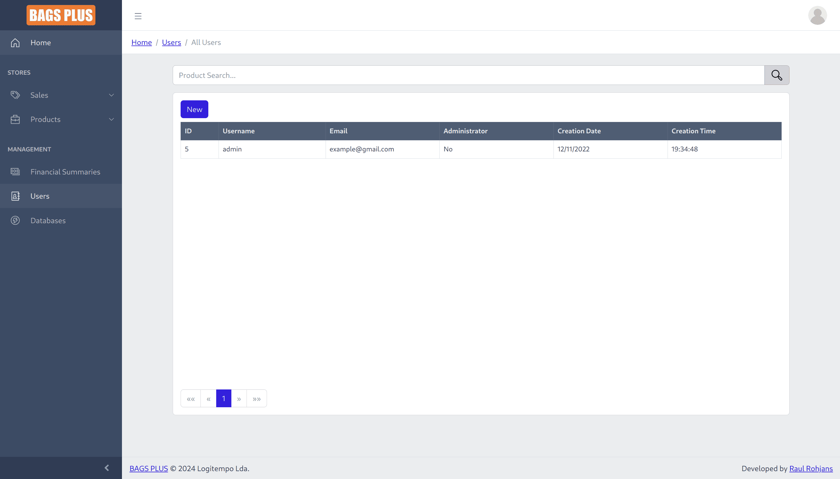 Platform Users Page